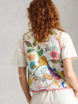 White Stuff Mia Cotton Gilet, Multi - view 2, 