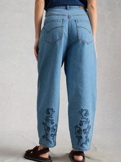 White Stuff Aubrey Embroidered Jeans, Light Blue - view 2, Light Blue