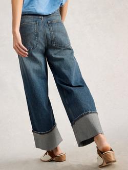 White Stuff Bailey Straight Cropped Jeans, Dark Blue - view 2, Dark Blue