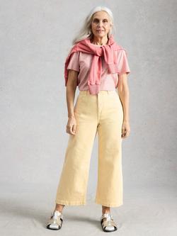 White Stuff Tia Cropped Jeans, Light Yellow, Light Yellow