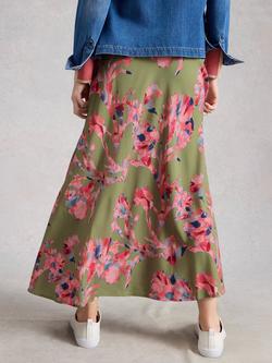 White Stuff Hope Floral Skirt, Green/Pink - view 2, Green/Pink