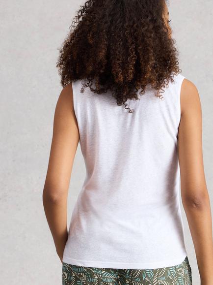 White Stuff Ellie Linen Rich Vest - view 2, White