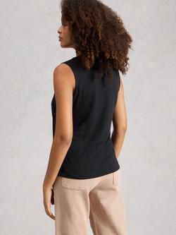 White Stuff Ellie Linen Rich Vest - view 2, Black