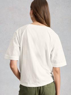 White Stuff Embroidered Tie T-Shirt, White - view 2, White