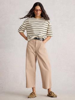 White Stuff Katya Stripe T-Shirt, Ivory/Black, Ivory/Black