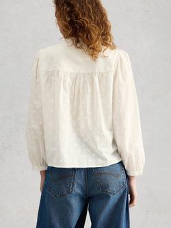 White Stuff Lana Dobby Top, Ivory - view 2, Ivory