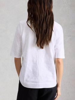 White Stuff Weaver Scoop Neck T-Shirt, White - view 2, White
