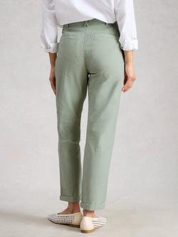 White Stuff Twister Organic Cotton Rich Chino Trousers - view 2, Light Green