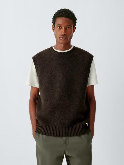 Kin Crew Neck Sleeveless Top, Peat, Peat
