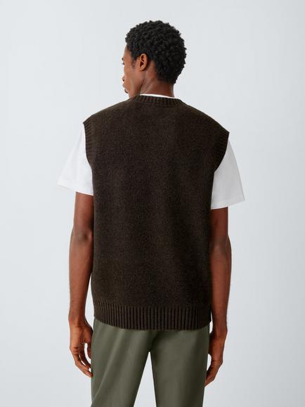Kin Crew Neck Sleeveless Top, Peat - view 2, Peat