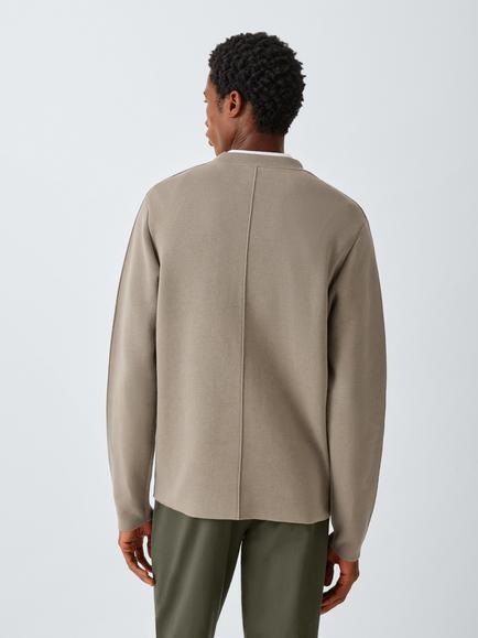 Kin Crew Neck Cotton Blend Jumper, Light Peat - view 2, Light Peat