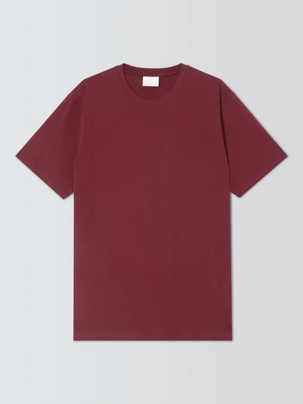 John Lewis Supima Cotton Crew Neck T-Shirt, Zinfandel