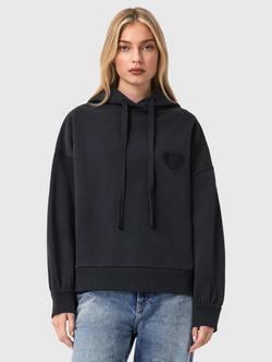 AllSaints Lover Back Pleat Hoodie, Blue, Blue