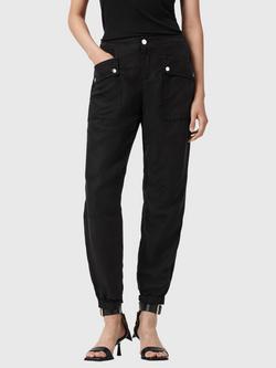 AllSaints Val Tapered Trousers, Black, Black