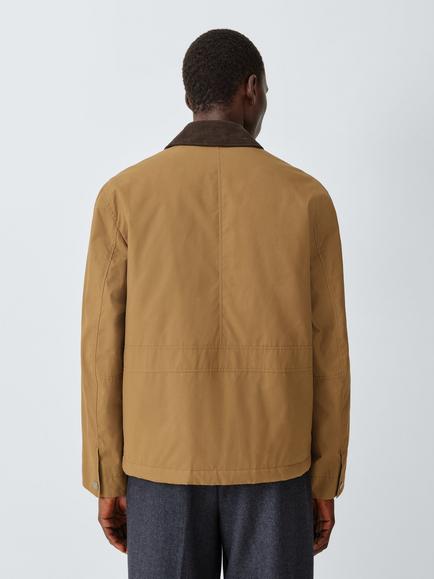 John Lewis Corduroy Collar Jacket, Dark Tobacco - view 2, Dark Tobacco