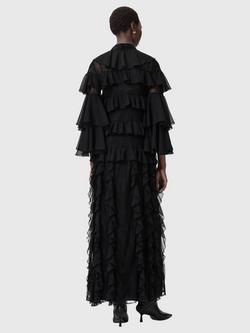 AllSaints Ambi Lace Maxi Dress, Black - view 2, Black