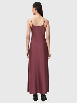AllSaints Bryony Slip Maxi Dress, Raspberry Pink - view 2, Raspberry Pink