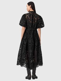 AllSaints Odette Lace Midi Dress, Black - view 2, Black