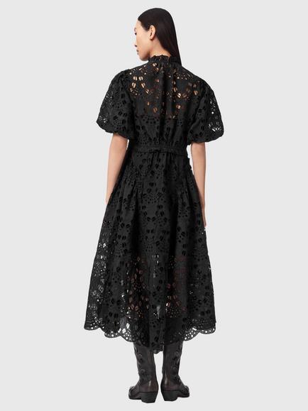 AllSaints Odette Lace Midi Dress, Black - view 2, Black