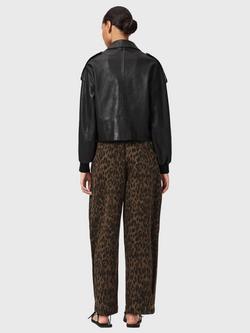 AllSaints Becca Leopard Print Barrel Leg Jeans, Leppo Brown - view 2, Leppo Brown