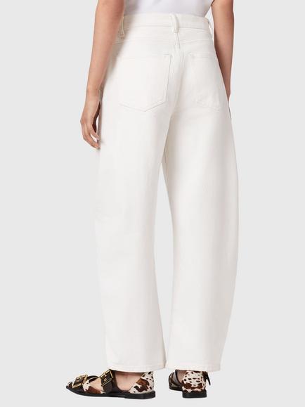 AllSaints Sadie Barrel Leg Jeans, Ecru White - view 2, Ecru White