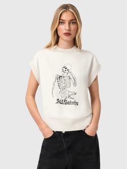 AllSaints Terra Knit Skeleton T-Shirt, White, White
