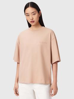AllSaints Covenant Back Graphic T-Shirt, Dusty Pink, Dusty Pink