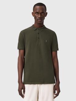 AllSaints Reform Short Sleeve Polo Shirt, Mangrove Green