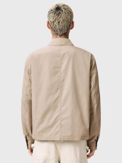 AllSaints Trey Zip Through Collared Bomber Jacket - view 2, Sandstone Brown