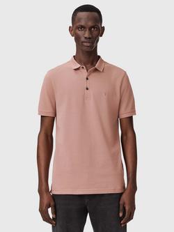 AllSaints Reform Slim Fit Polo Shirt, Pack of 2, Pink/Optic White, Pink/Optic White