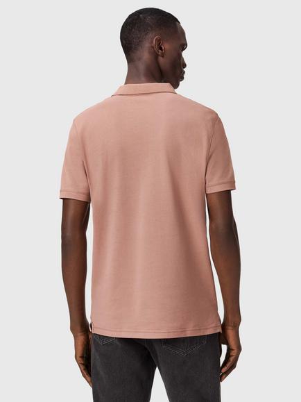 AllSaints Reform Slim Fit Polo Shirt, Pack of 2 - view 2, Pink/Optic White