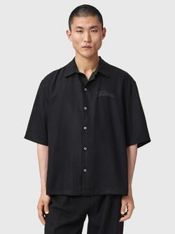 AllSaints Circe Short Sleeve Shirt, Black, Black