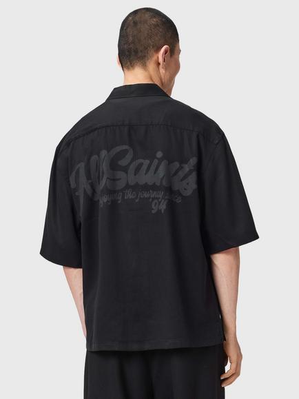 AllSaints Circe Short Sleeve Shirt, Black - view 2, Black