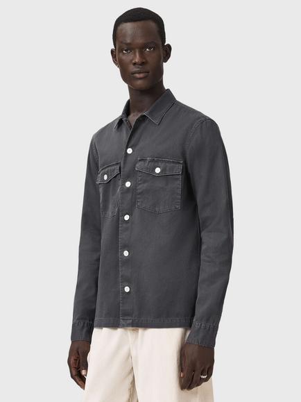 AllSaints Spotter Slim Fit Overshirt, Parma Blue