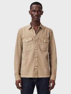 AllSaints Spotter Long Sleeve Shirt, Dune Brown, Dune Brown