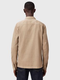 AllSaints Spotter Long Sleeve Shirt, Dune Brown - view 2, Dune Brown