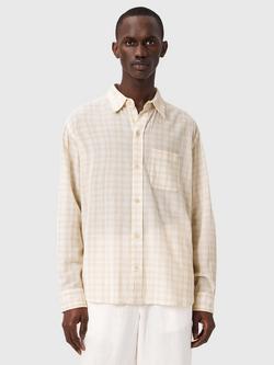 AllSaints Toya Cotton Shirt, Sandstone Brown, Sandstone Brown