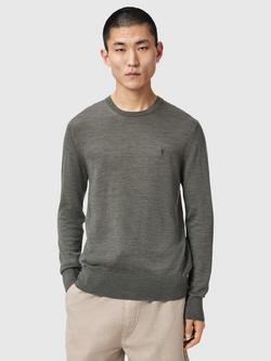 AllSaints Mode Merino Crew Neck Jumper, Maple Green