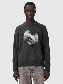 AllSaints Spinning Wool Rich Jumper, Washed Black, Washed Black