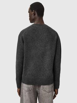 AllSaints Spinning Wool Rich Jumper, Washed Black - view 2, Washed Black