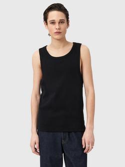AllSaints Axel Slim Fit Cotton Vest, Black