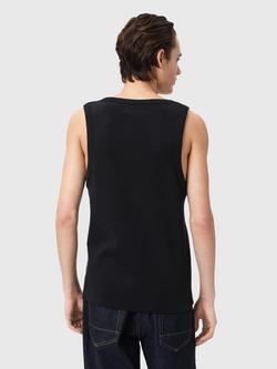 AllSaints Axel Slim Fit Cotton Vest - view 2, Black