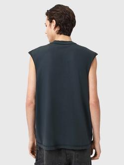 AllSaints Cole Cotton Tank Top, Washed Black - view 2, Washed Black