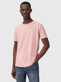 AllSaints Figure Cotton Short Sleeve T-Shirt, Sunbaked Pink, Sunbaked Pink