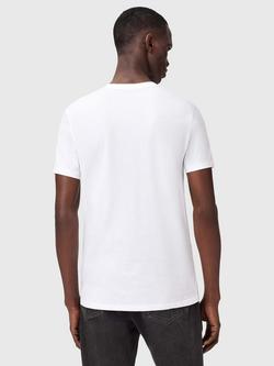 AllSaints Tonic Organic Cotton Short Sleeve Crew Neck T-Shirt, Pack of 3 - view 2, White/Pink/Green