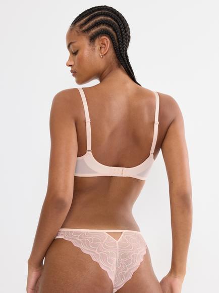 Triumph Palina Waves of Glow Balconette Bra - view 2, Porcelain