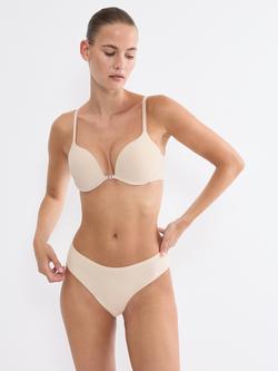 Triumph Pure Micro Push-Up Bra, Black, Camel Beige