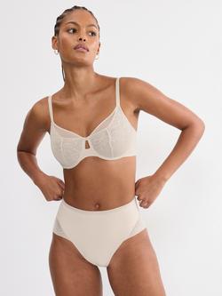Triumph Comfort Contour Minimiser Bra, Black, Nude Beige