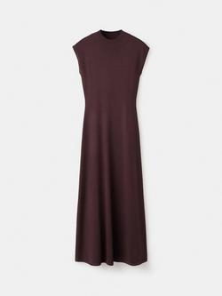 Mango High Neck Maxi Dress, Brown