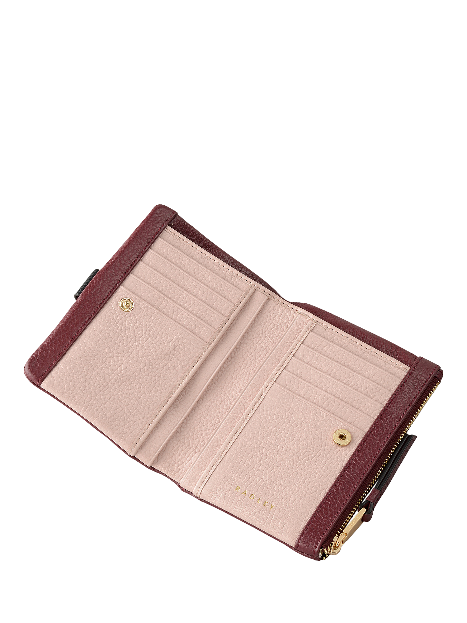 Product image 3 of 4, which shows Radley Waterloo Way Leather Medium Bifold Purse, Merlot